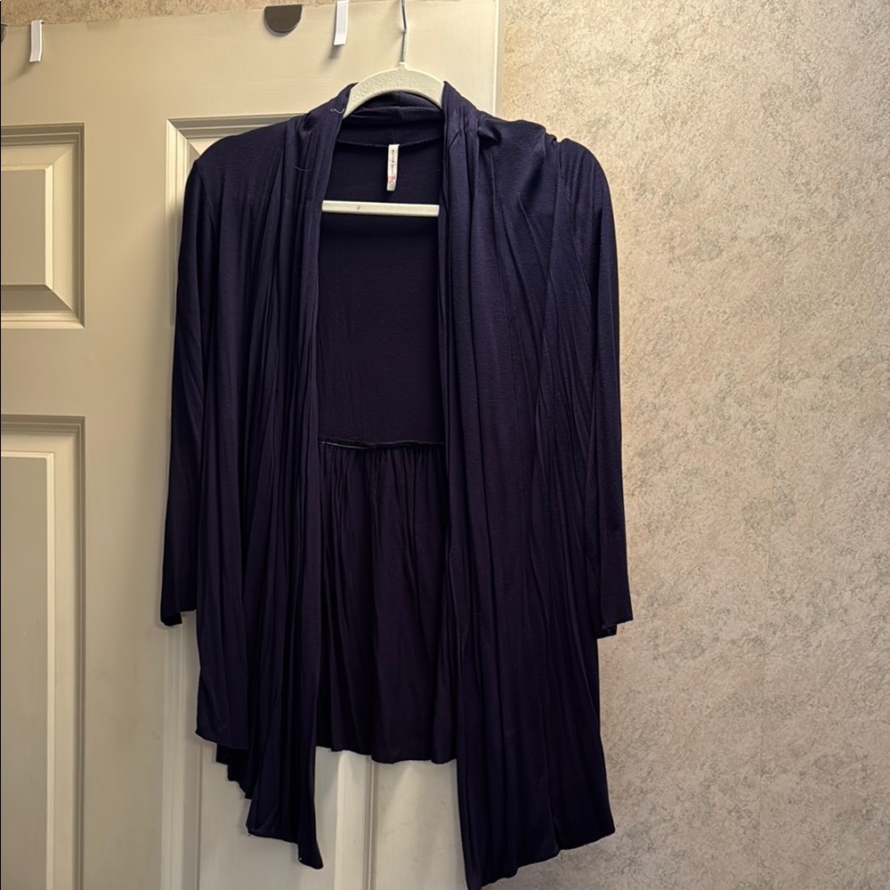Chic Navy Blue Cardigan
